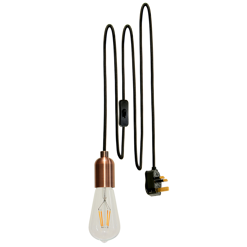 drop light bulb with copper wire