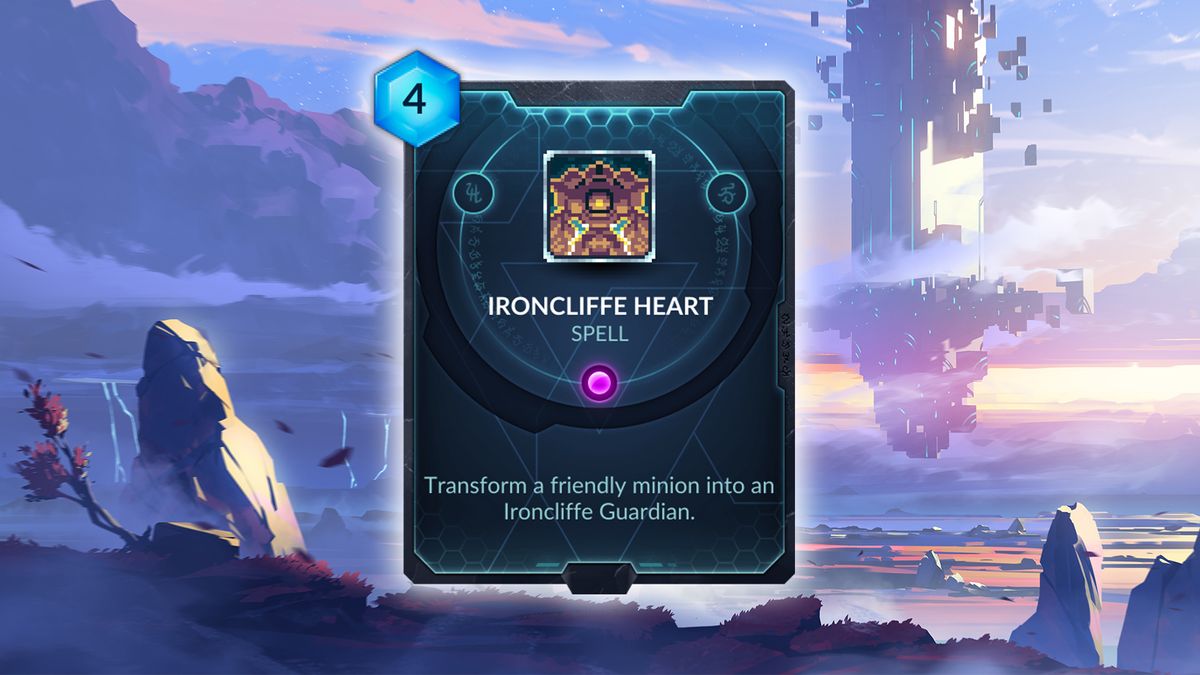Ironcliffe Heart (Lyonar) &mdash; Ironcliffe Guardian is a staple card in pretty much every Lyonar deck, and now you don't even need to run the minion itself for it to make an appearance! The Ironcliffe Guardian/Divine Bond combo can be ridiculously explosive, and this makes it even easier to pull off. However, Counterplay told me that Shim'zar will also come with a nerf to Divine Bond, raising its mana cost from 2 to 3.