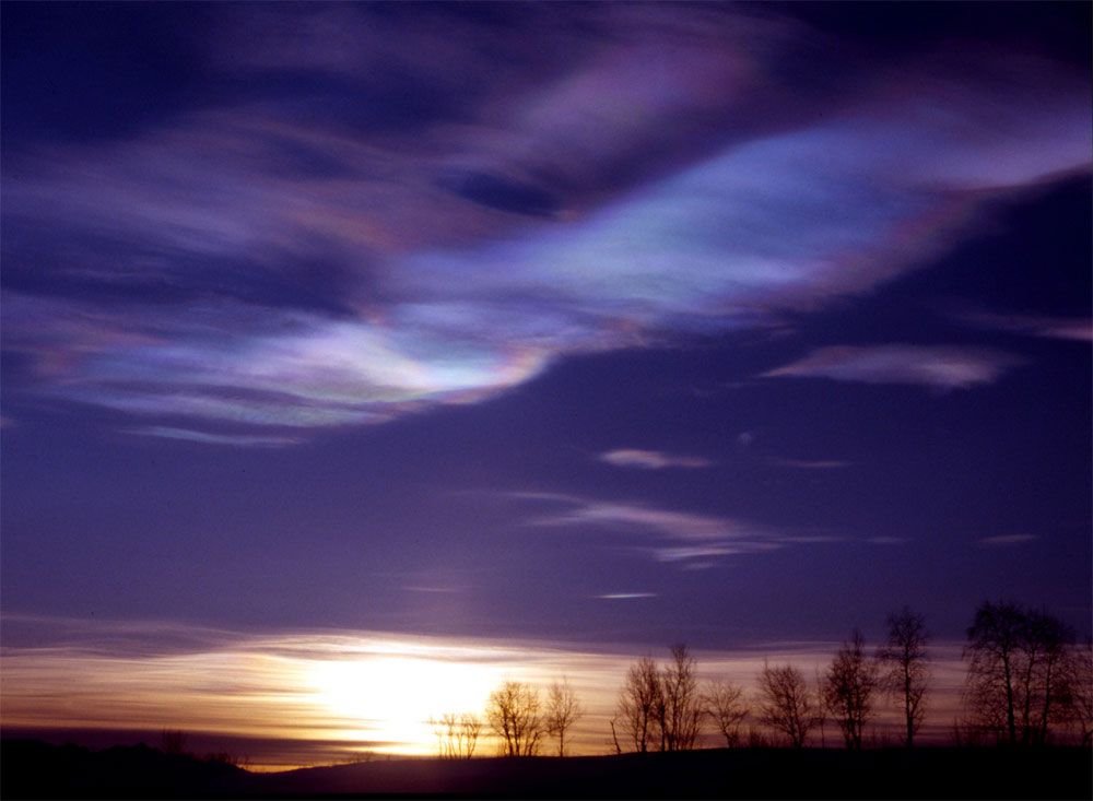 stratosphere clouds over Arctic