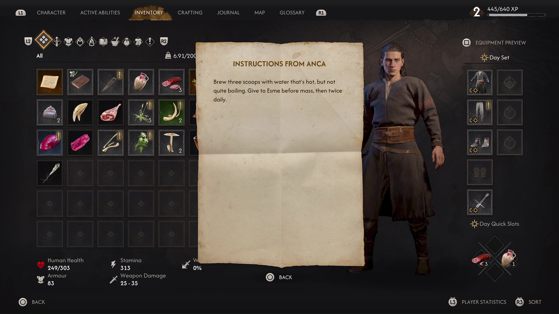 The recipe for the herbs in The Blood of Dawnwalker