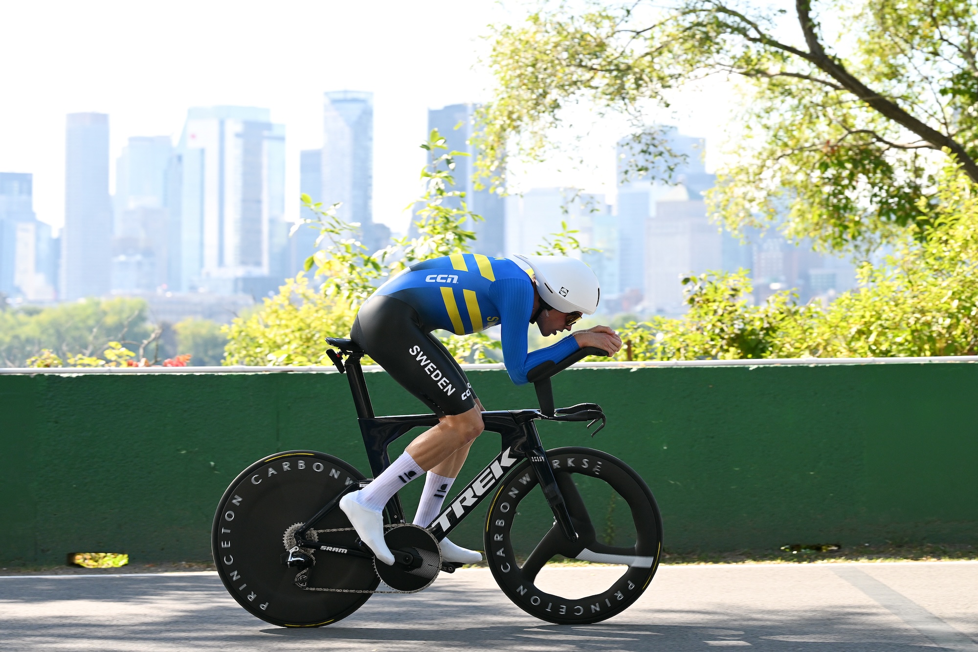 MONTREAL, QUEBEC - SEPTEMBER 20: Jakob Soderqvist and Team Sweden competes during the 99th UCI Road World Championships Montreal 2026 - Men Elite Individual Time Trial a 39,2km race from Montreal to Montreal on September 20, 2026 in Montreal, Quebec. (Photo by Dario Belingheri/Getty Images)