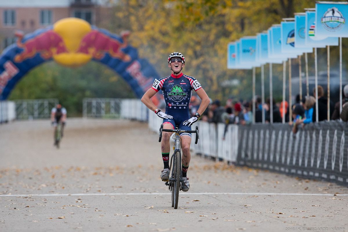 Gage Hecht took first for the UCI 17-18 Men, edging out Spencer Petrov just before the finish