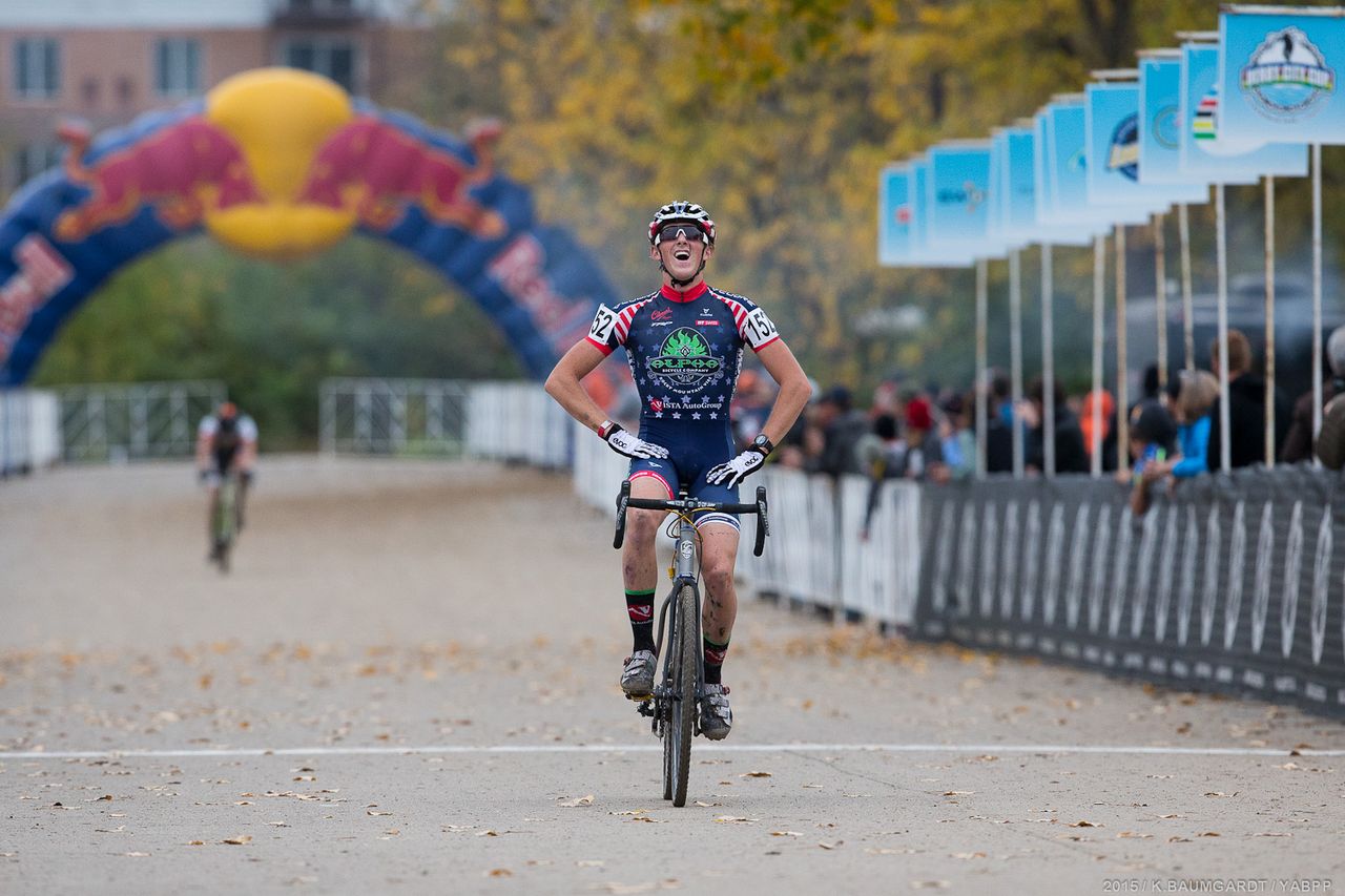 Gage Hecht took first for the UCI 17-18 Men, edging out Spencer Petrov just before the finish