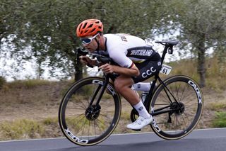 CCC Team’s Jonas Koch – pictured getting aero while representing Germany at the 2020 World Championships road race in Imola, Italy – will join Circus-Want Gobert for the 2021 season