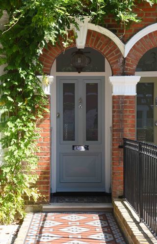 Callen front door in grey by Timber Windows