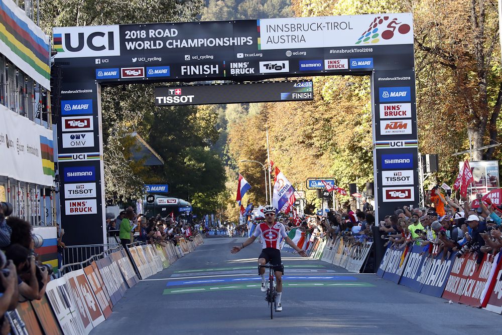Marc Hirschi of Switzerland wins the 2018 U23 world title
