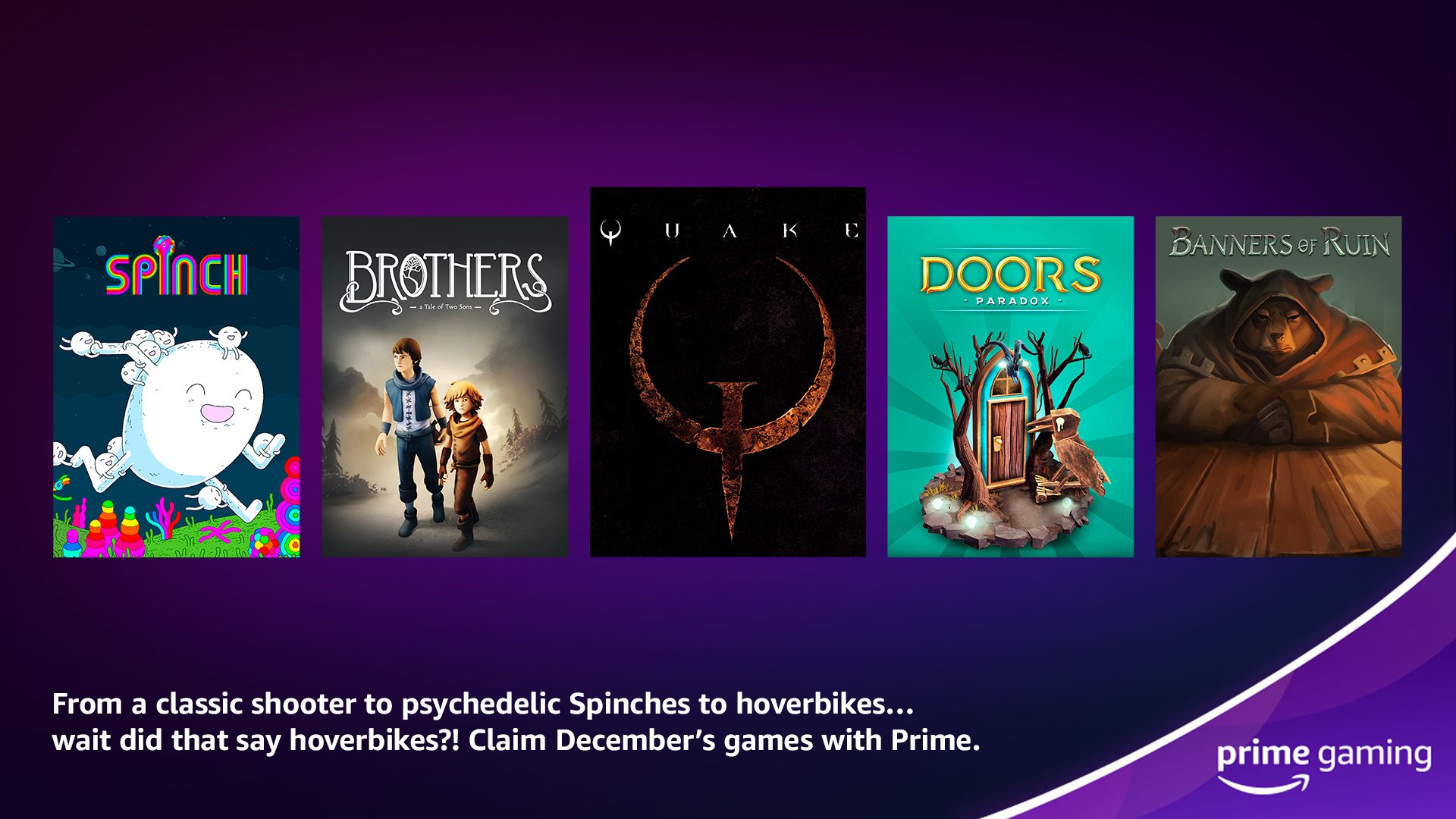 Prime Gaming December 2022 lineup