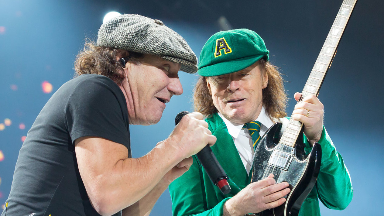 Brian Johnson and Angus Young