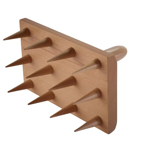Draper Heritage 120mm X 200mm Wooden Multi-Seed Tray | Dibber With 12 Prongs | Beechwood Planting Tool | Gardening &amp;amp; Seeding Handtool | 09003
