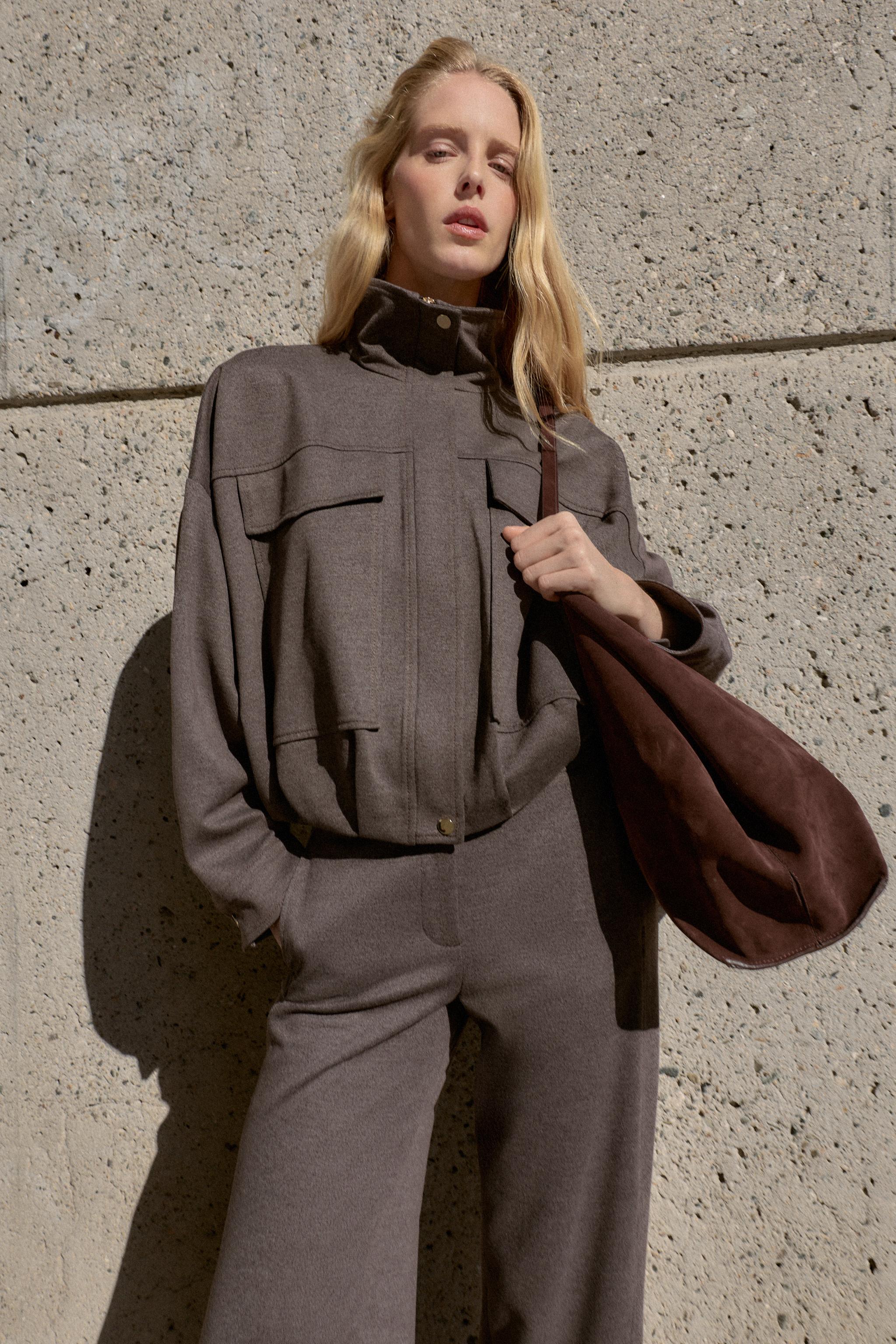 High-Neck Bomber Jacket