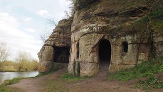 The cave's narrow openings were widened to allow for 18th century parties.