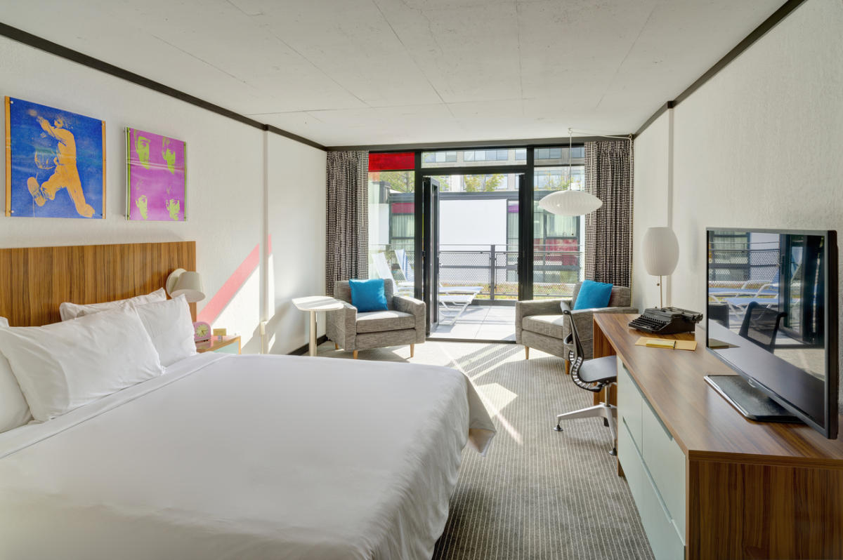 A bedroom at The Verb Boston