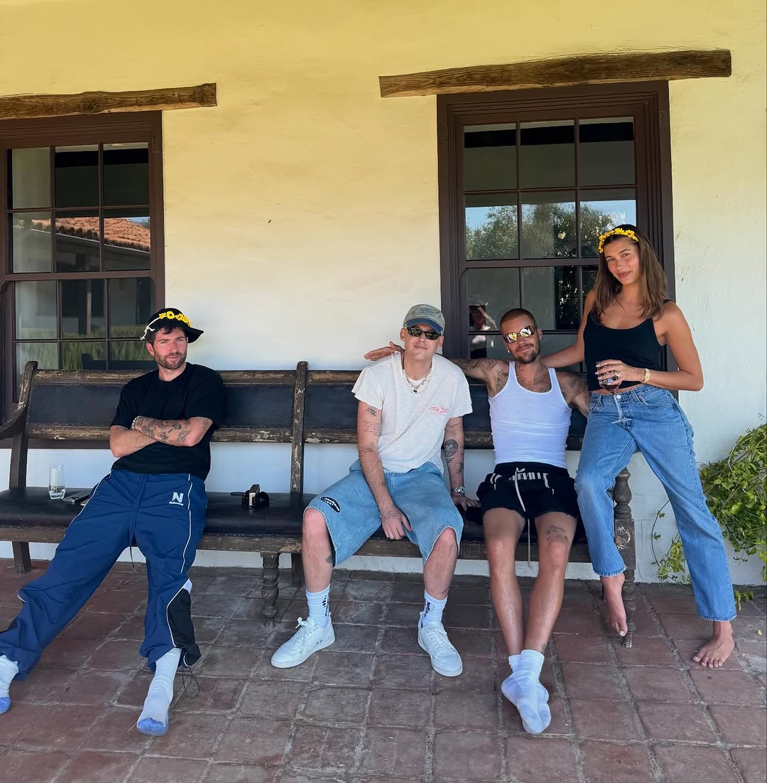 Hailey Bieber attended Kylie Jenner's birthday in straight leg jeans