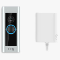 Ring Smart Video Doorbell Pro with&nbsp; Plug-in Adapter: was £219, Now £139, John Lewis