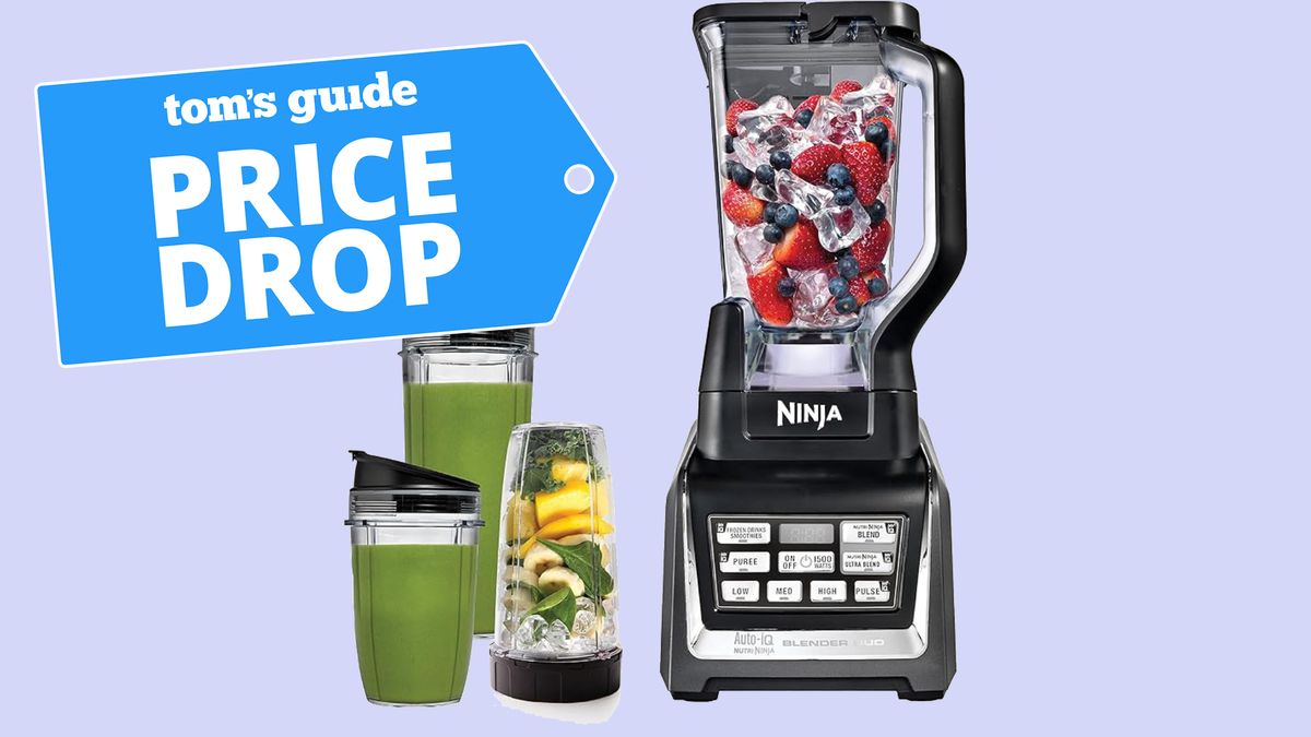 Ninja BL642 blender shown with three to-go cups