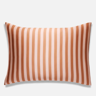 Striped silk pillowcase.