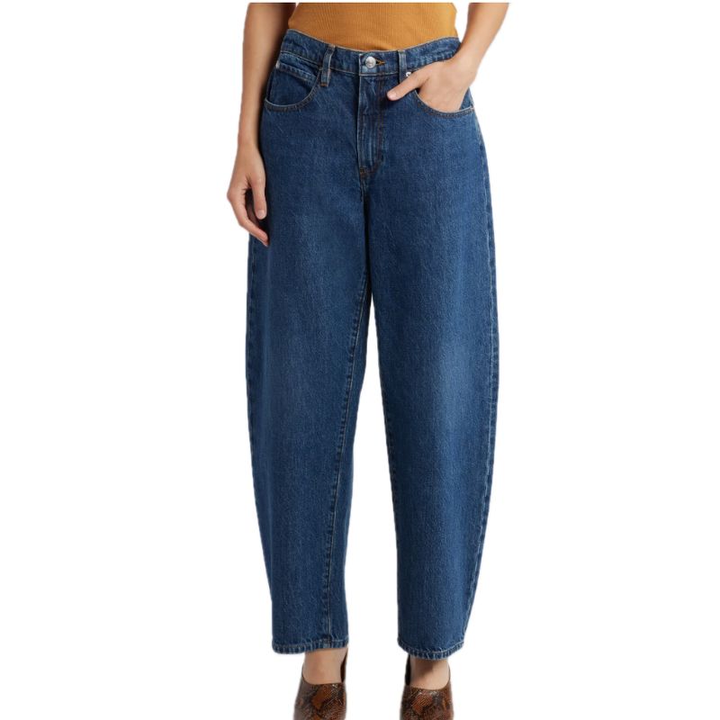 Frame , Low Slung Barrel Leg Jeans