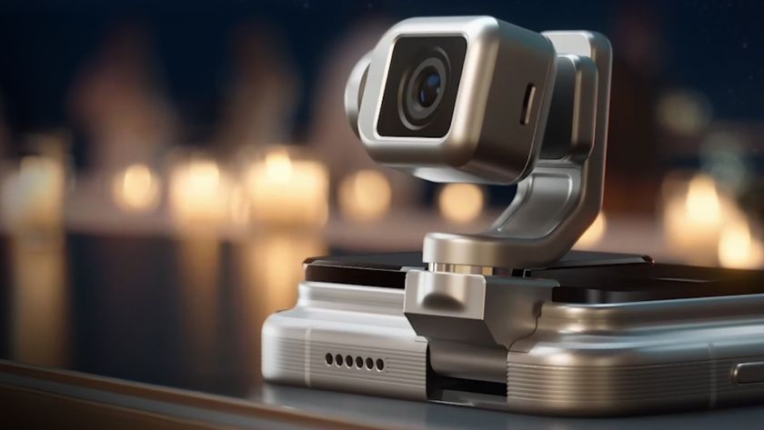 Honor Robot Phone laid flat, with gimbal unfolded