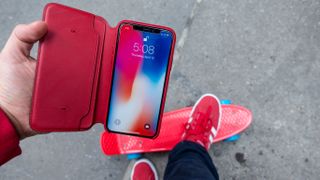 The red iPhone X folio case is now available