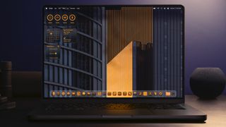 The Liquid Glass interface in macOS Tahoe.
