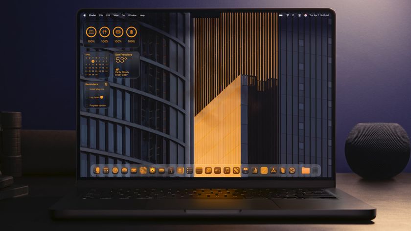 The Liquid Glass interface in macOS Tahoe.