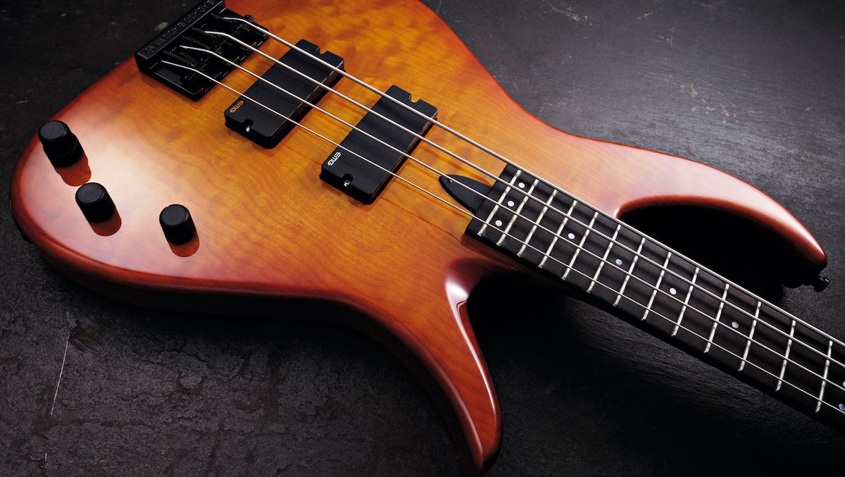 A Manson John Paul Jones Signature E-Bass. During a studio shoot for Guitarist Magazine/Future via Getty Images, May 26, 2011.