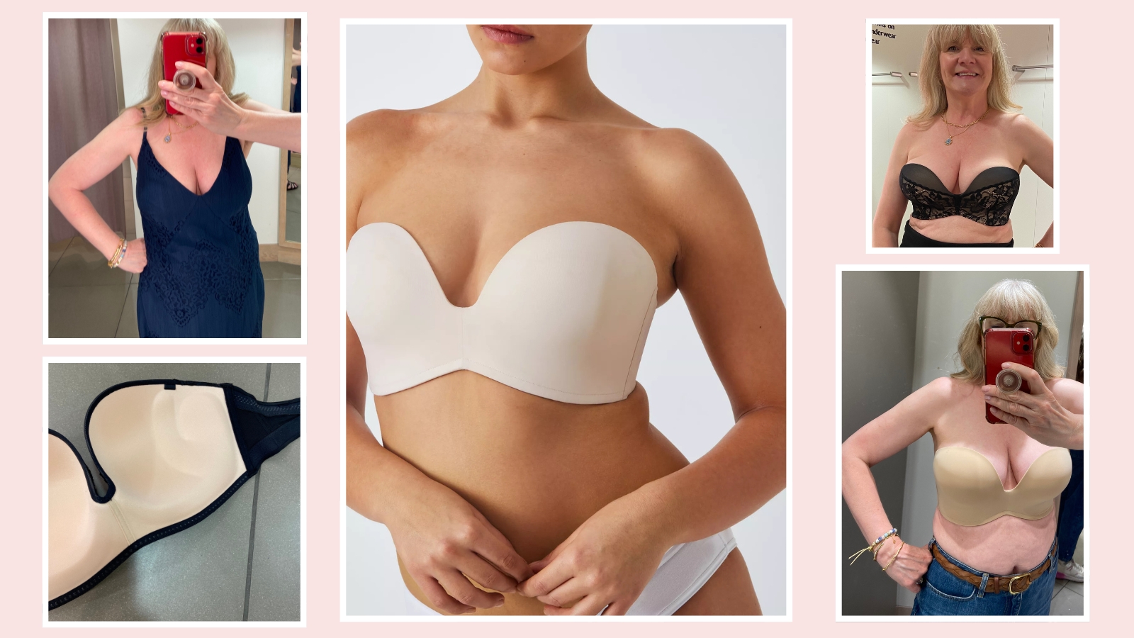 Montage of pics of the John Lewis Cassie bra