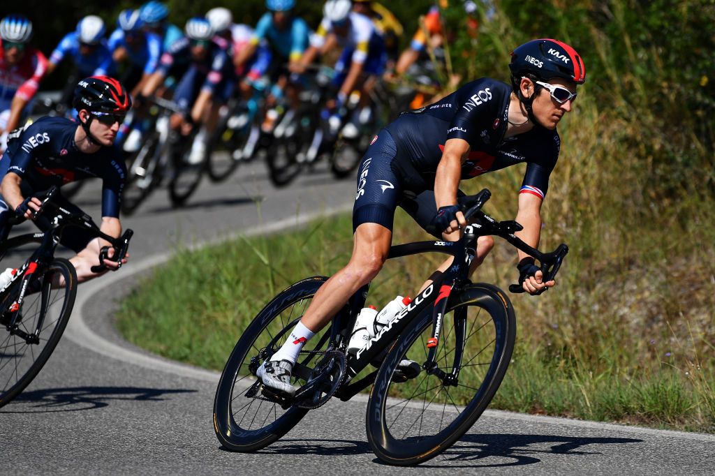 FOLLONICA ITALY SEPTEMBER 08 Geraint Thomas of The United Kingdom and Team INEOS Grenadiers during the 55th TirrenoAdriatico 2020 Stage 2 a 201km stage from Camaiore to Follonica TirrenAdriatico on September 08 2020 in Follonica Italy Photo by Justin SetterfieldGetty Images