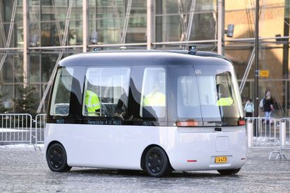 A self-driving vehicle in Finland.