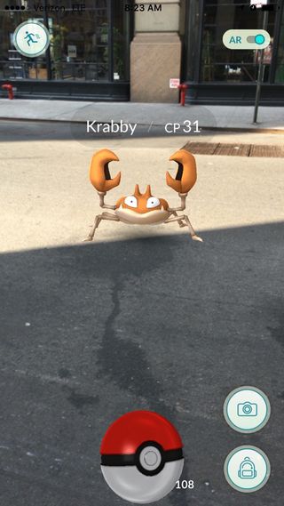 Krabby pops up in Manhattan.