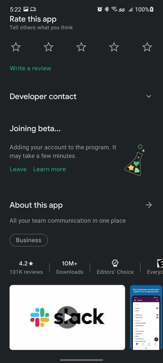 Joining a Google Play App Beta