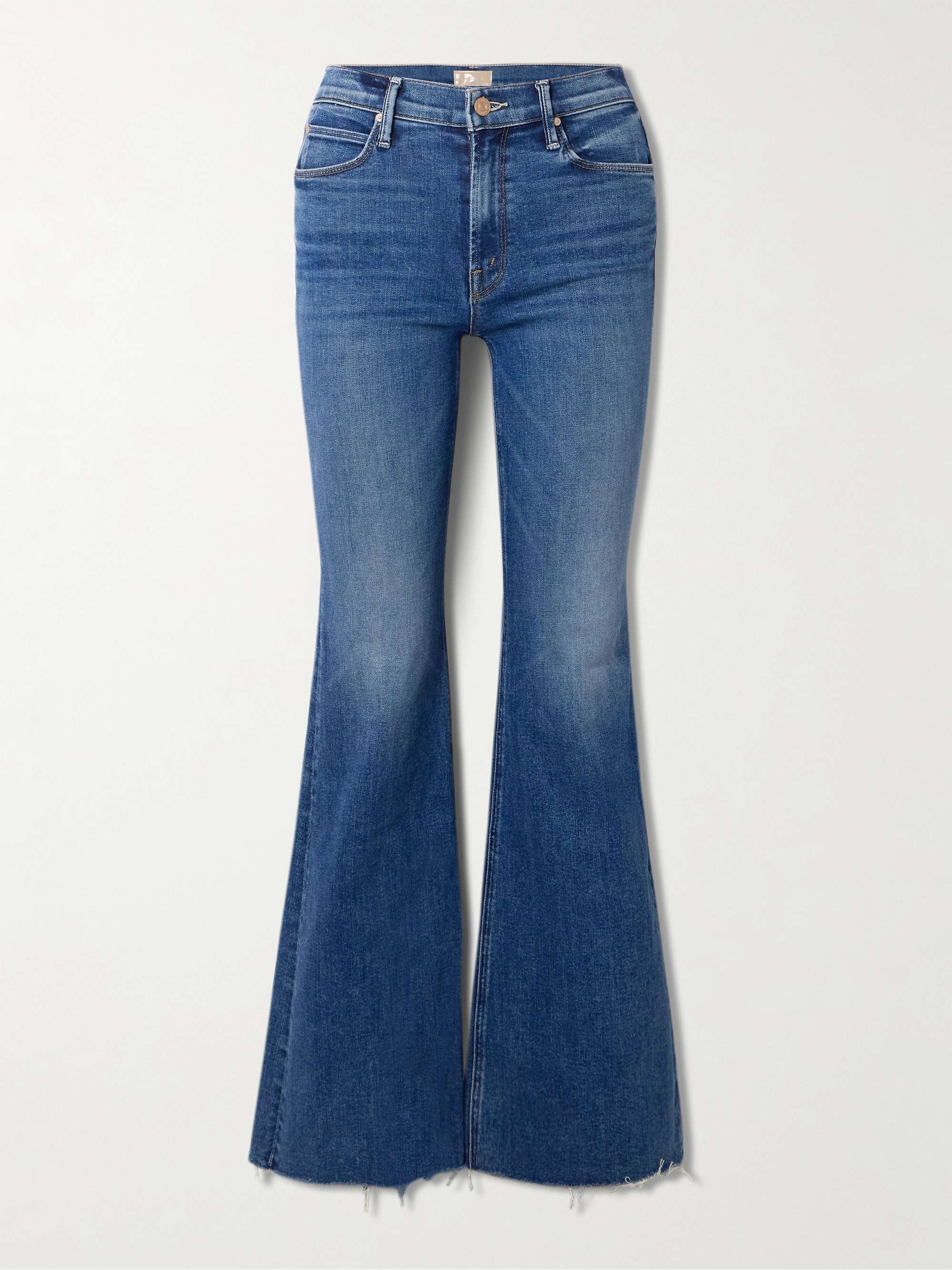 The Doozy Sneak Fray High-Rise Flared Jeans
