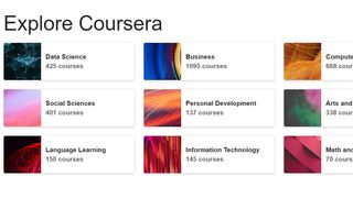 Screenshot of lesson types available on Coursera
