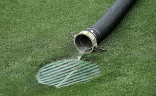 SubAir system pipe and drain seen at The Masters