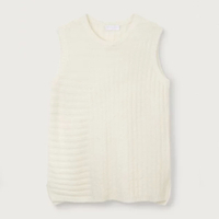Ribbed Long Line Knitted Tank | Was £98, now £39.20 at The White Company (save £58.80)