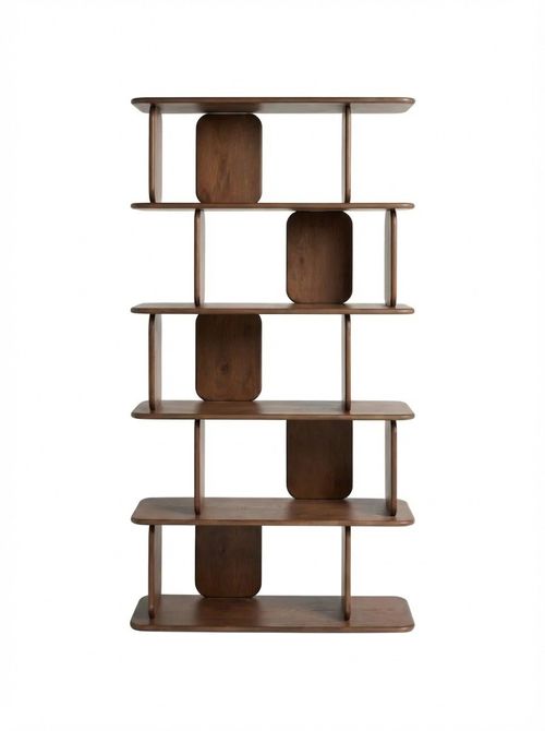 MADE Dark Stain Oak Nyla Tall Shelving Unit