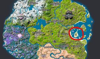 Fortnite Crash Pad location - map of Sanctuary