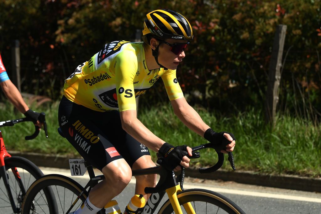 EIBAR SPAIN APRIL 08 Jonas Vingegaard of Denmark and Team Jumbo Visma Yellow Leader Jersey during the 62nd Itzulia Basque Country Stage 6 a 1378km stage from Eibar to Eibar UCIWT on April 08 2023 in Eibar Spain Photo by David RamosGetty Images