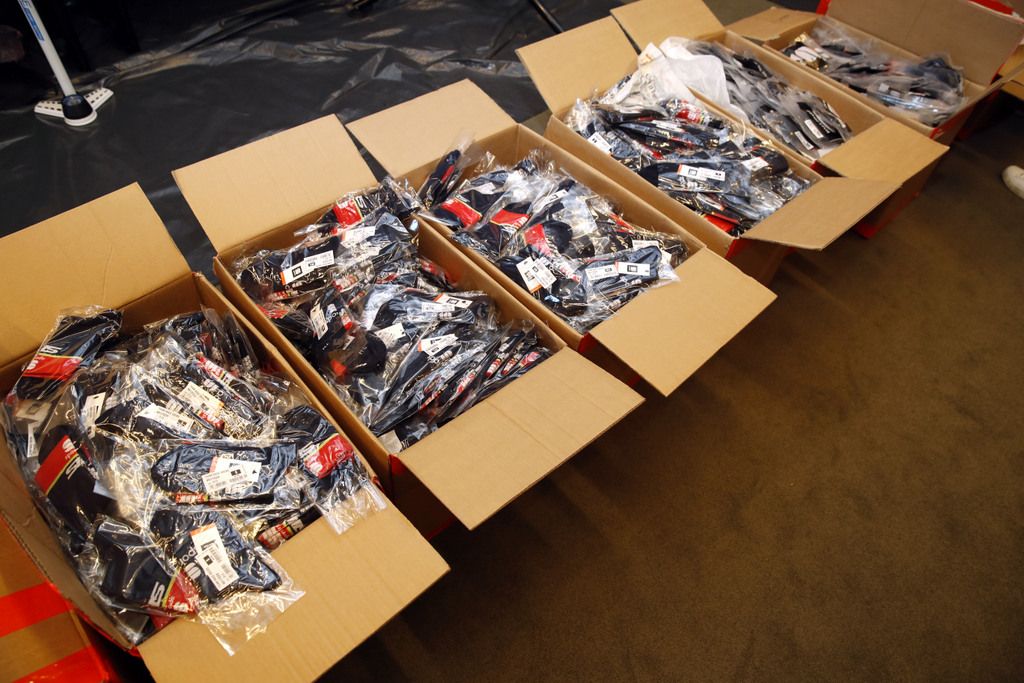 Plenty of socks for the team