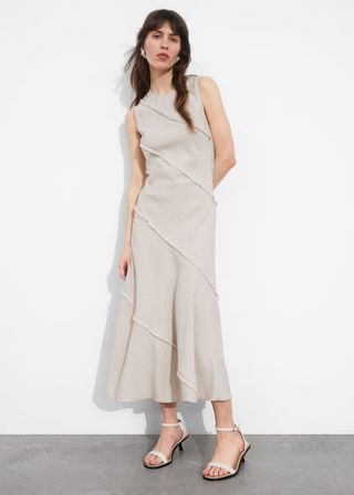 Sleeveless A-Line Midi Dress