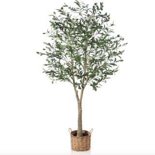 Adcock Artificial Olive Tree In Pot