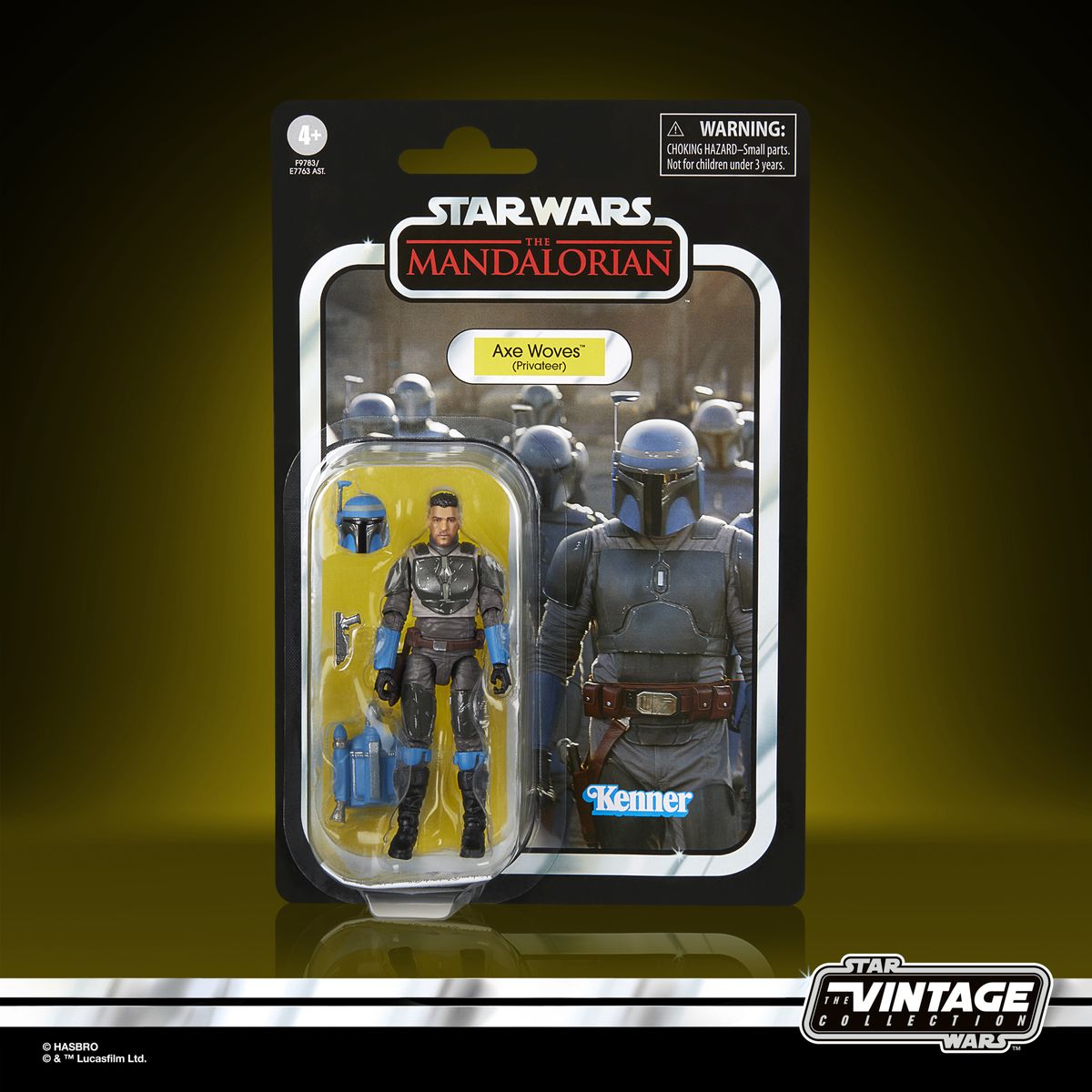 Axe Woves action figure on a yellow and black background