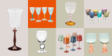Product Grid with Wine Glasses