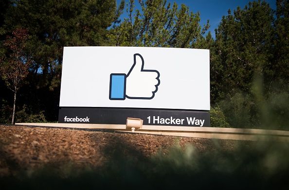 A sign on the Facebook campus.