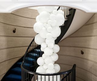 stairwell with dramatic bubble light