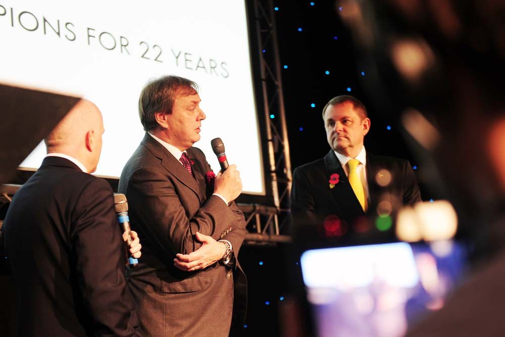 British Cycling president Bob Howden and Gary Verity of the Tour de Yorkshire