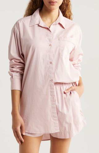 Oversize Shirting Short Pajamas