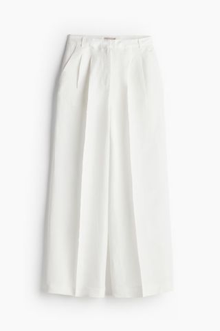 H&M, Tailored Linen-Blend Trousers