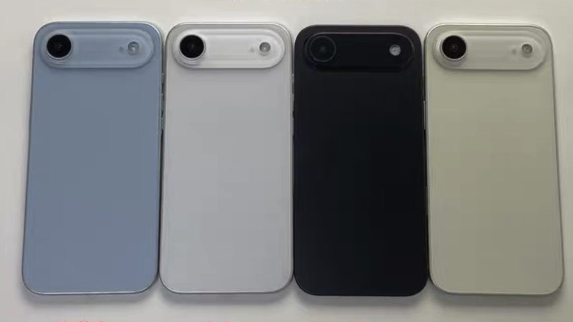 A leaked image of the iPhone 17 Air in four shades
