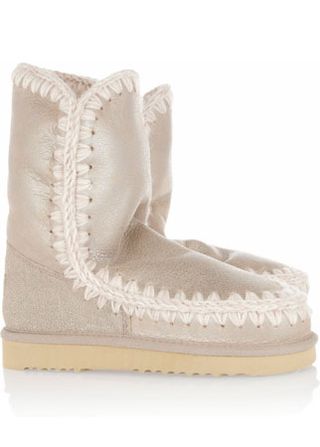 Mou metallic shearling boots, £205